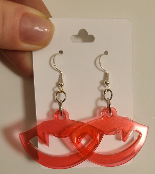 Red Vampire Resin Earrings