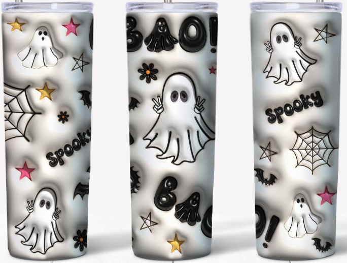 3D Spooky Boo Halloween 20oz Tumbler