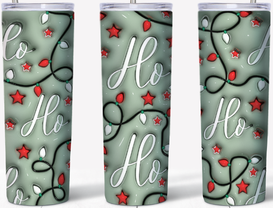 3D inflated Green Ho Ho Ho 20oz Tumbler