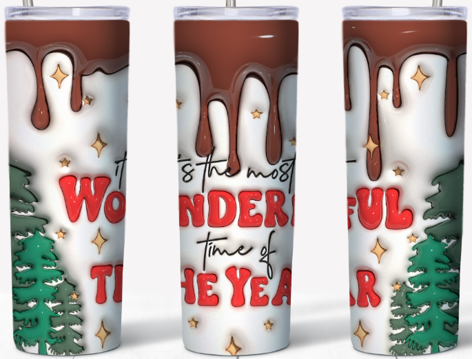 3D inflated It's the Most Wonderful Time of the Year 20oz Tumbler