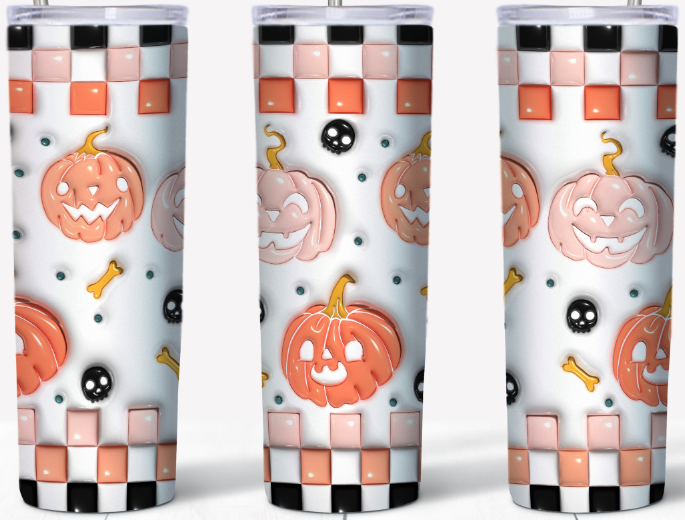 3D inflated Jack-O-Lantern 20oz Tumbler