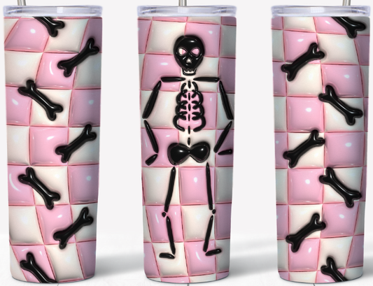 3D inflated Skeletons 20oz Tumbler