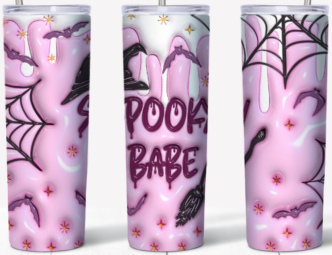 3D inflated Spooky Babe 20oz Tumbler