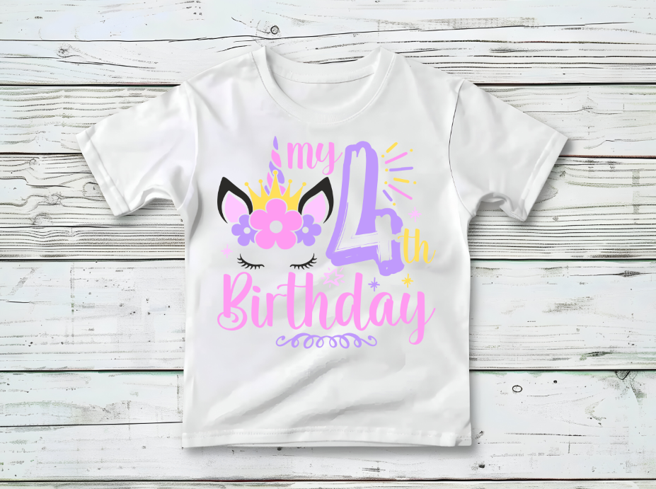 Unicorn Birthday Number Youth T-shirt