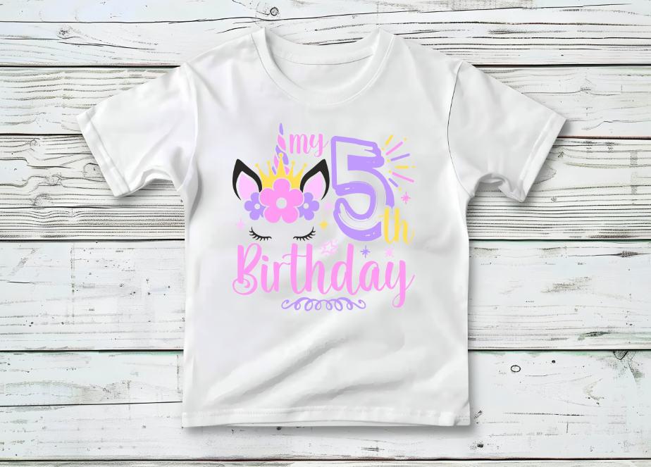 Unicorn Birthday Number Youth T-shirt