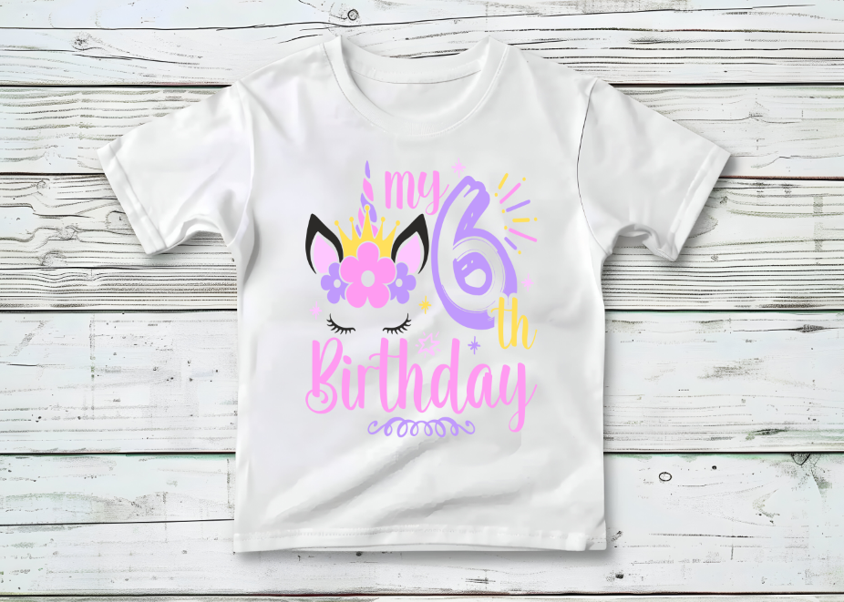 Unicorn Birthday Number Youth T-shirt