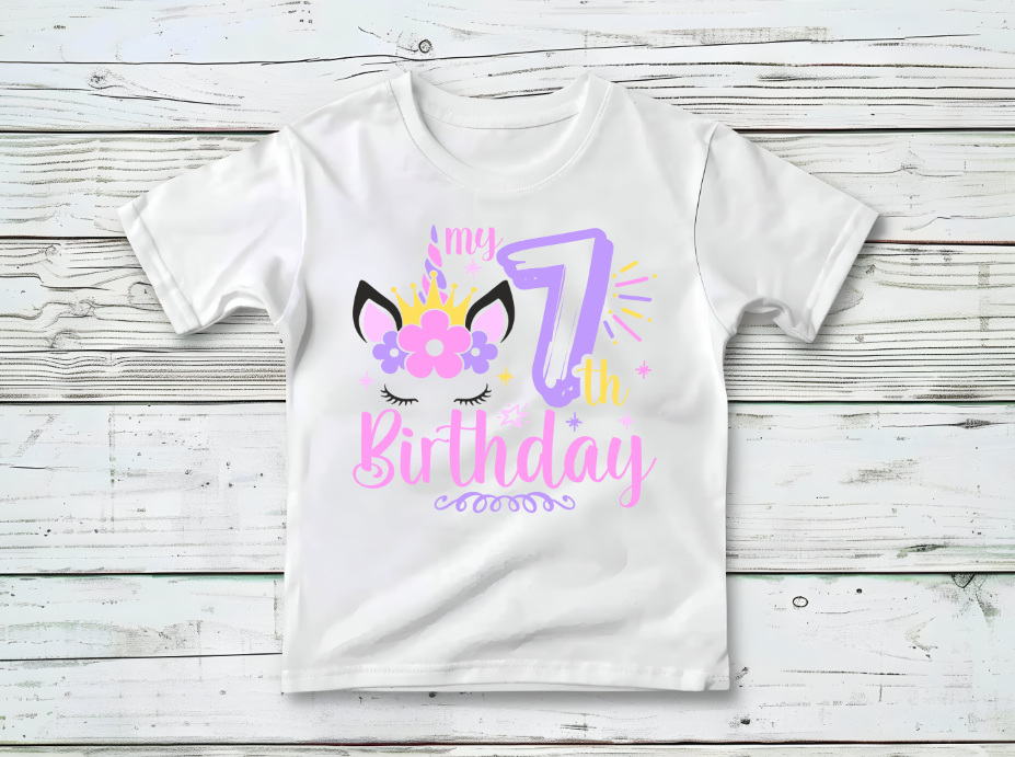 Unicorn Birthday Number Youth T-shirt