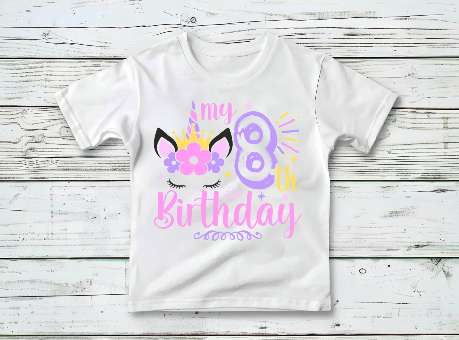 Unicorn Birthday Number Youth T-shirt