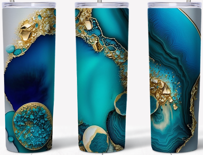 Abstract Blue 20oz Tumbler