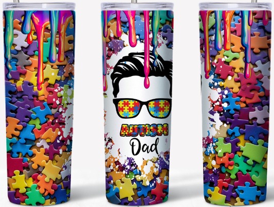 Autism Dad Puzzle 20oz Tumbler