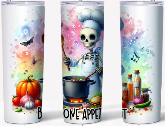 Bone Appetit Skeleton 20oz Tumbler