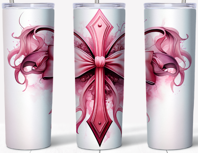 Breast Cancer Awareness Cross 20oz Tumbler