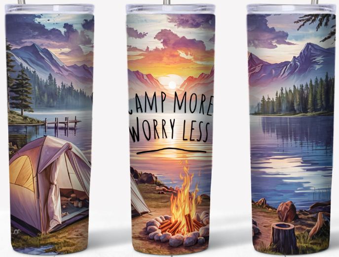 Camp more worry less 20oz Tumbler