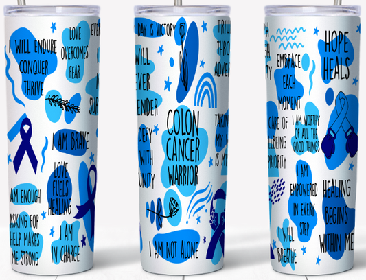 Colon Cancer words of affirmation 20oz Tumbler