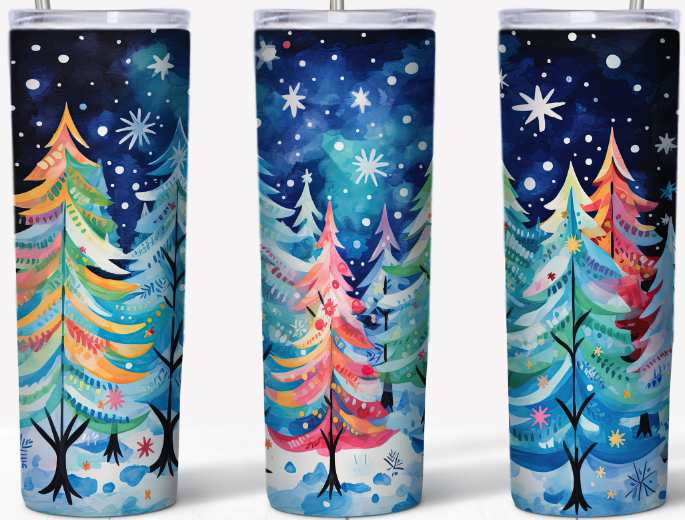 Colorful Christmas Trees 20oz Tumbler