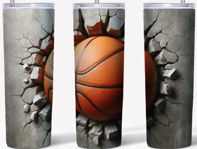 Cracked Concrete basketball 20oz Tumbler