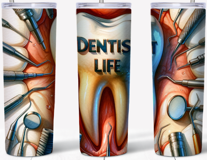 Dentist Life with tooth and instruments 20oz Tumbler