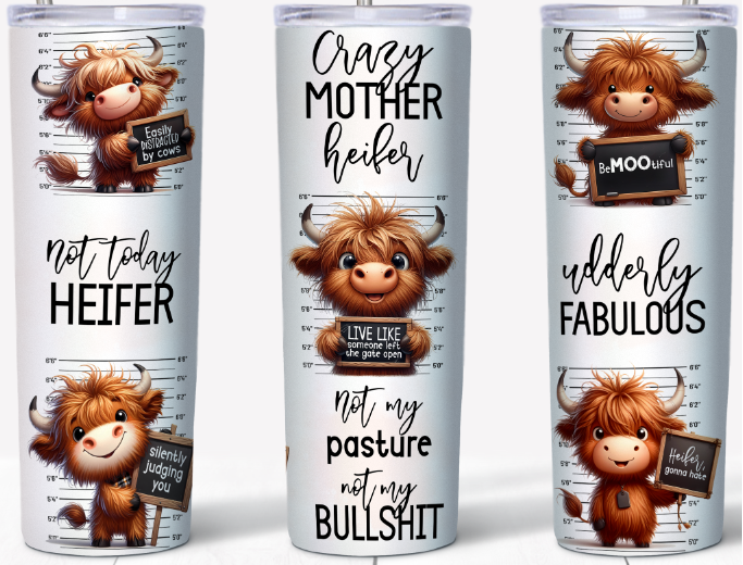 Funny Highland Cow Quotes 20oz Tumbler