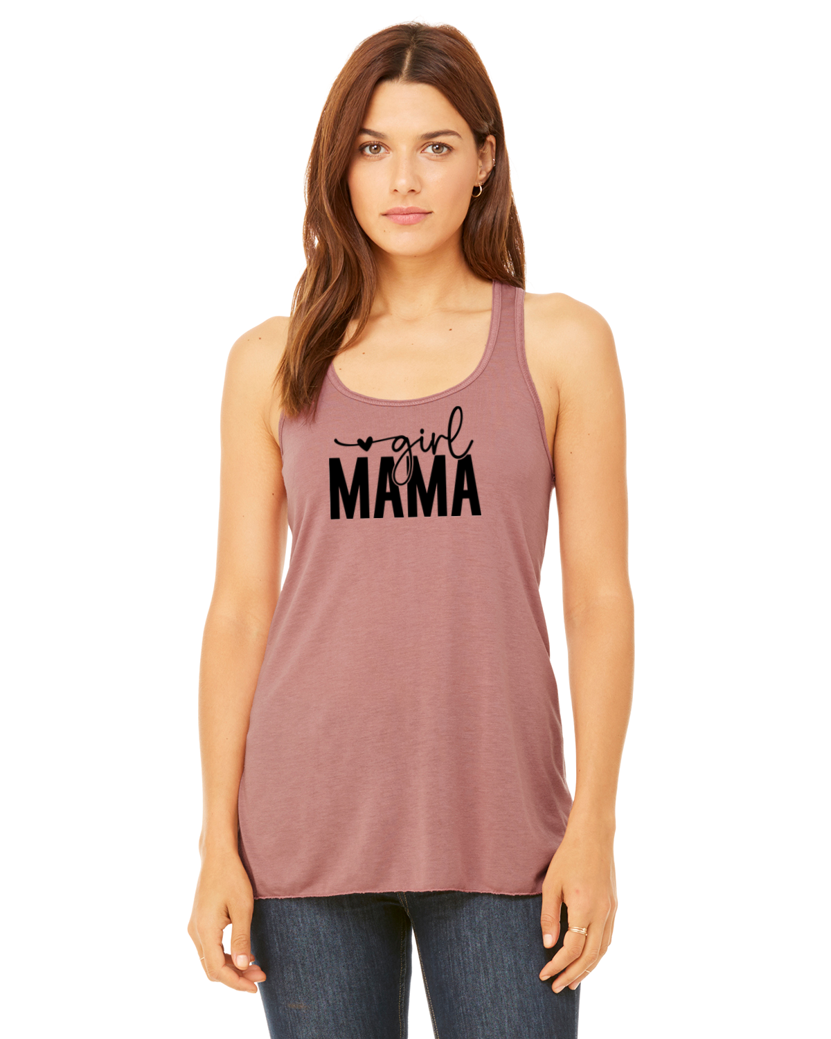 Girl Mama Tank Top Flowy Racerback