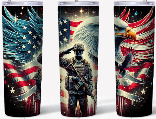 God Bless our Soldiers 20oz Tumbler