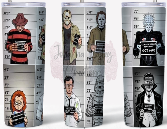 Horror Characters Jailed 20oz Tumbler