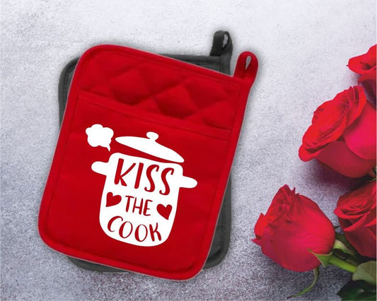 Kiss the cook Potholder