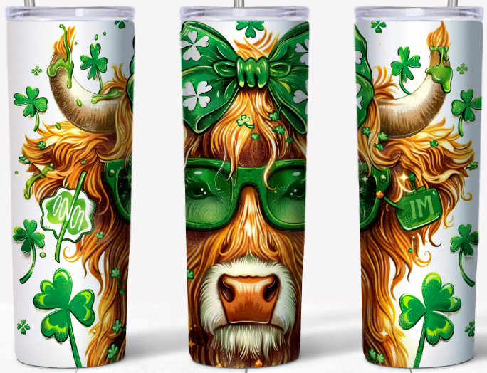 Lucky Highland Cow 15 & 20oz Tumbler