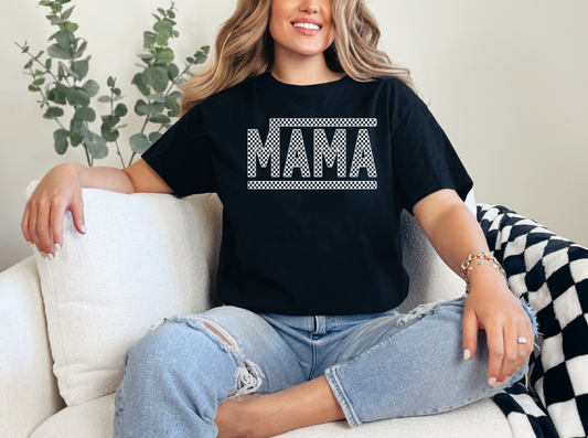 Mama Checkered T-shirt