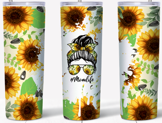 #MomLife Sunflowers 20oz Tumbler