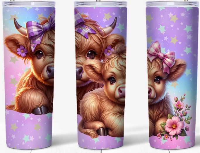 Mom & Baby Highland Cows 20oz Tumbler