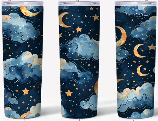 Moon, Stars and clouds 20oz Tumbler