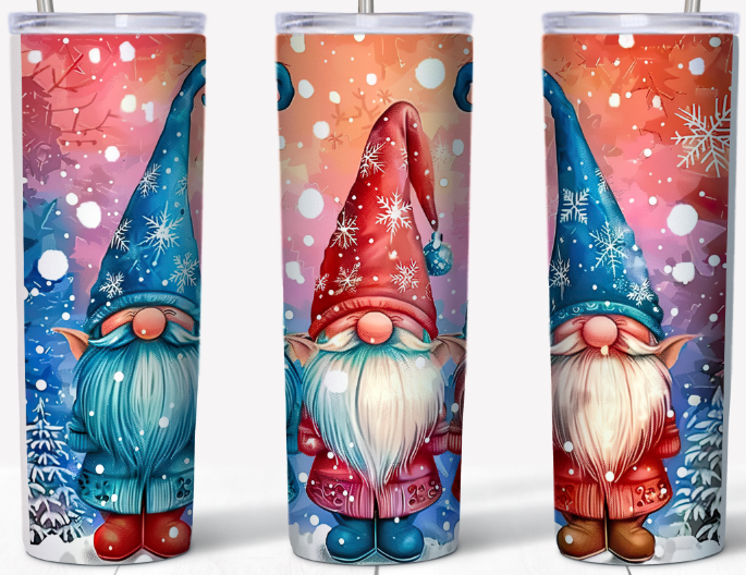 Patriotic Christmas Gnomes 20oz Tumbler