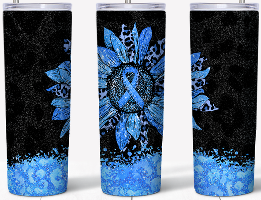 Prostate Cancer Awareness with Sunflower 20oz Tumbler