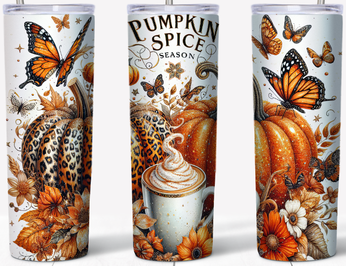 Pumpkin Spice Season with latte 20oz Tumbler