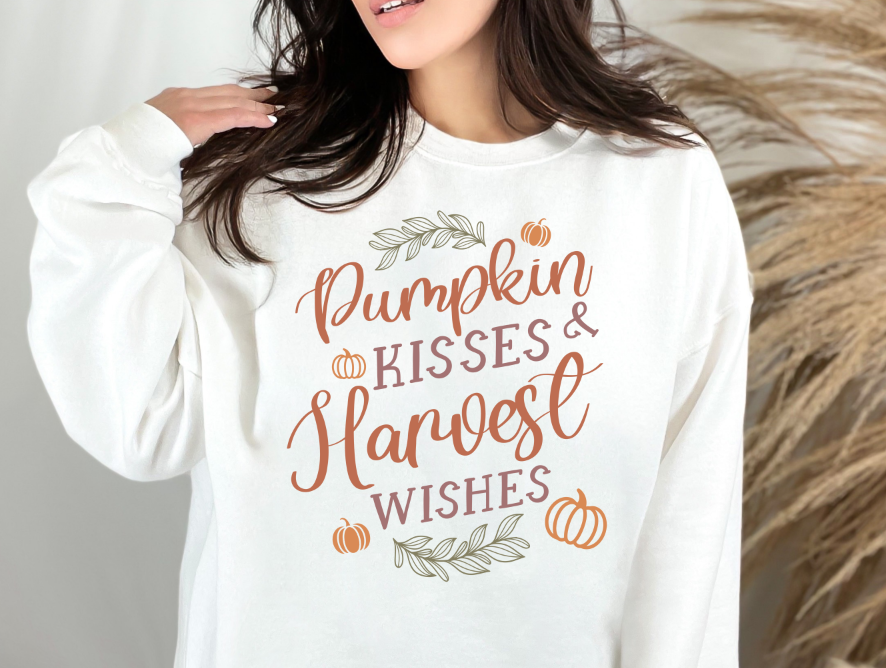 Pumpkin Kisses & Harvest Wishes Crewneck