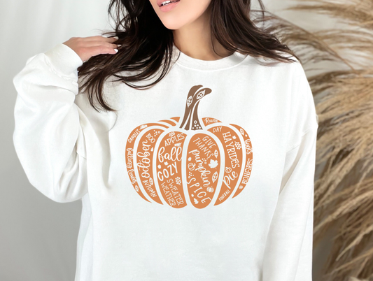 Pumpkin with Words Crewneck