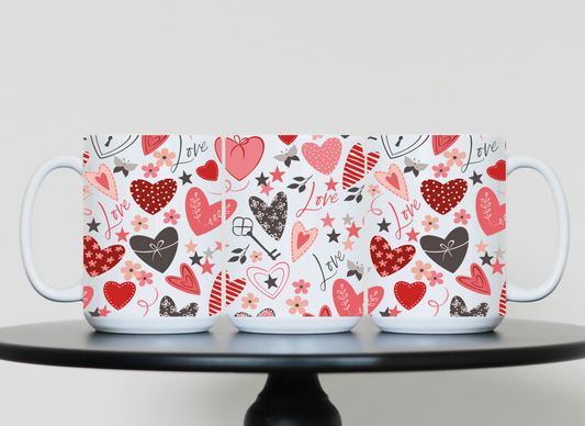 Scattered Hearts 15oz Mug