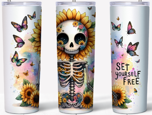 Set yourself free Skeleton 20oz Tumbler