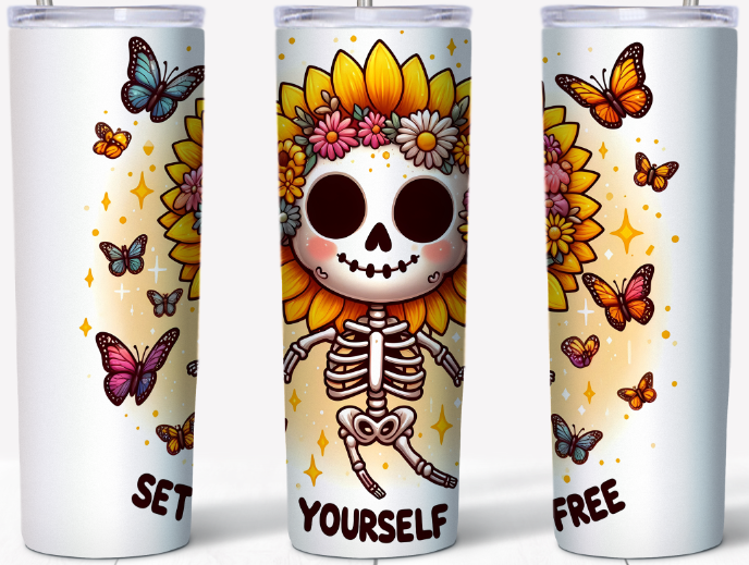 Set yourself free skeleton 20oz Tumbler