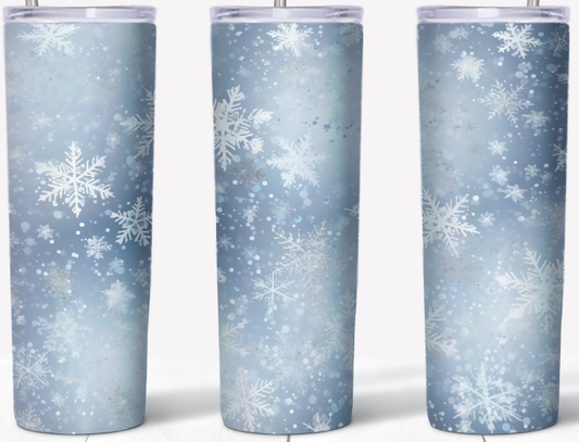 Silver Snowflakes 20oz Tumbler