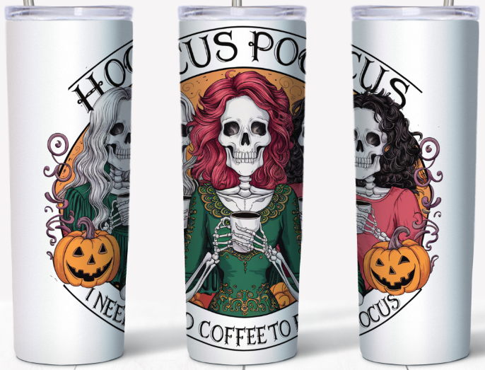 Skeleton Hocus Pocus 20oz Tumbler