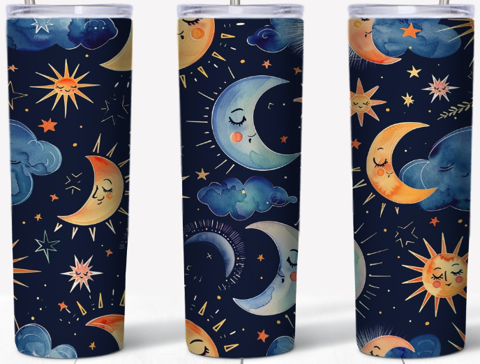 Sleepy Smiling Moon 20oz Tumbler