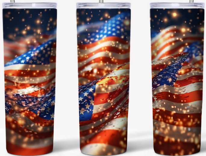 Sparkling Patriotic 20oz Tumbler