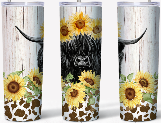 Sunflower Heifer 20oz Tumbler