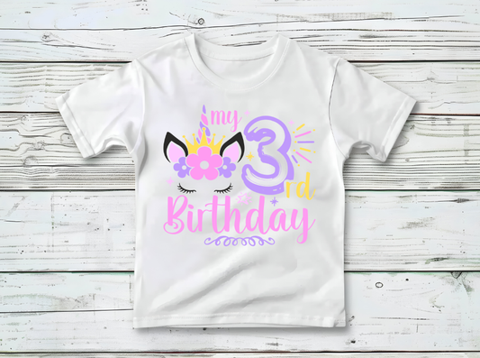 Unicorn Birthday Number Youth T-shirt