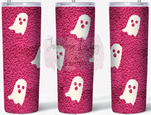 Toasty The Ghosty Ghost Pink & White 20oz Tumbler