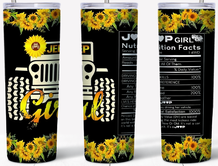 Truck girl with Sunflowers 20oz Tumbler 20oz Tumbler