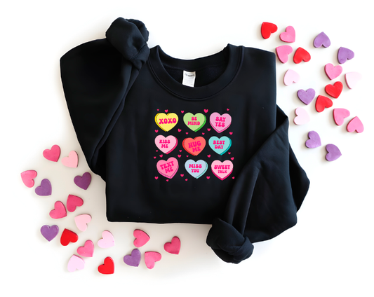 Valentine Conversation Hearts Crewneck