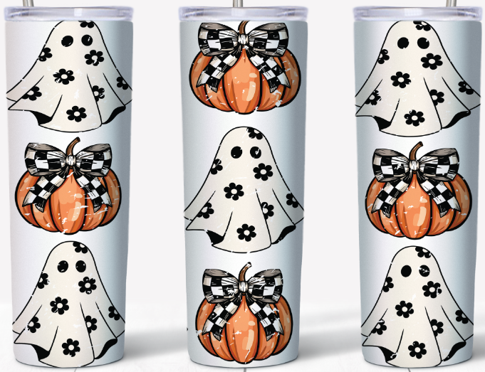 Vintage Pumpkins and Ghosts 20oz Tumbler