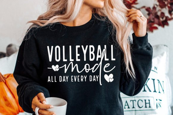 Volleyball Mode all day every day Crewneck Sweatshirt